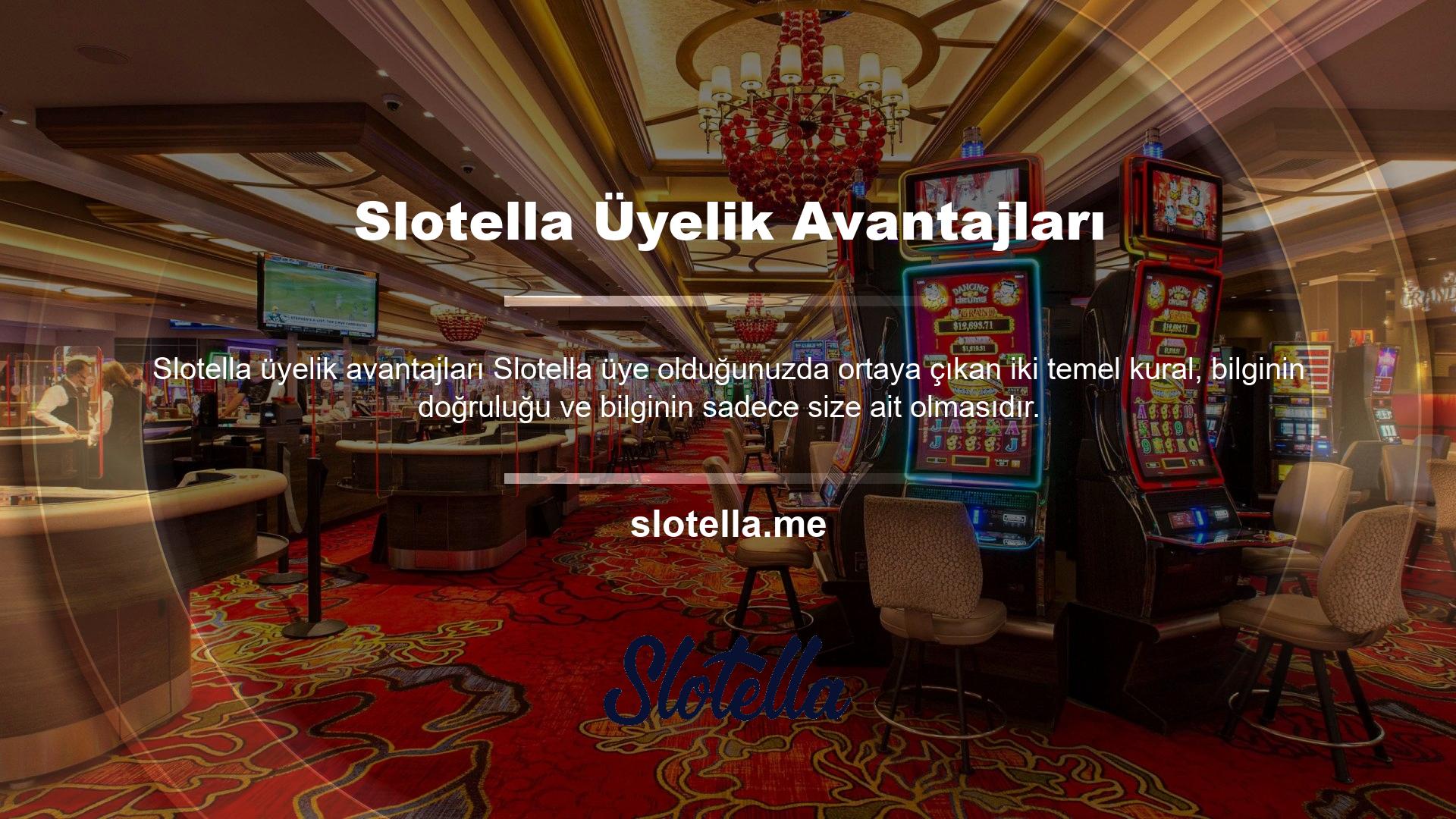 Hesap Bilgileri: Slotella web sitesinin bir üyesi olarak kaydolmak kolaydır